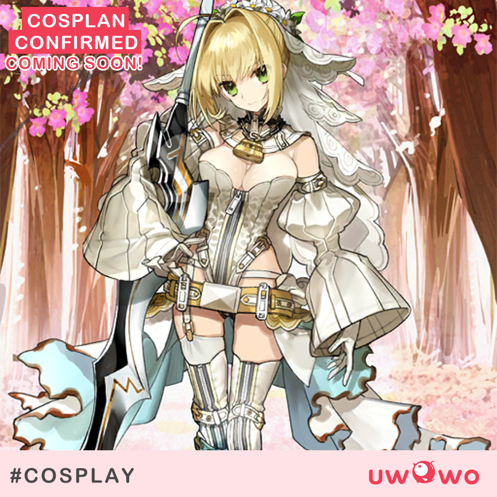 INSTOCK-Uwowo Game Fate/Grand Order FGO Nero Claudius Bride Stage 2 Cosplay Costume