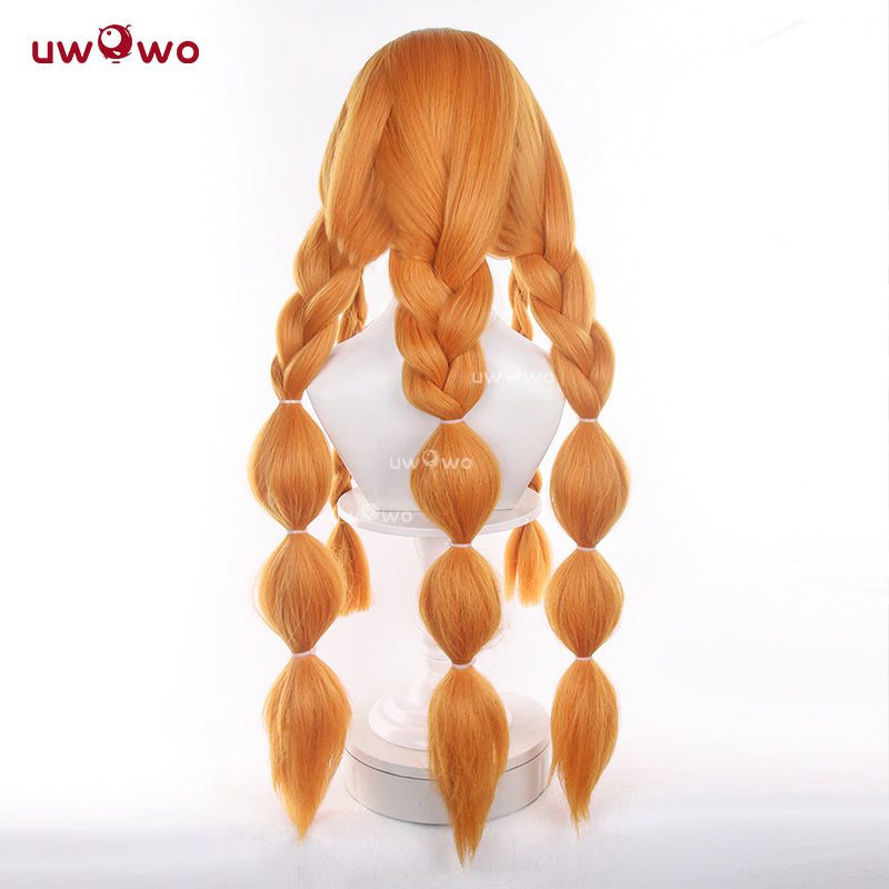 Uwowo Game Wuthering Waves Sigrika WuWa Cosplay Wig Long Orange Hair
