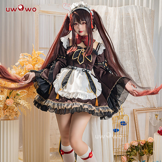 Exclusive Uwowo Genshin Impact Fanart Hutao Maid Ver Hu Tao Cosplay Costume