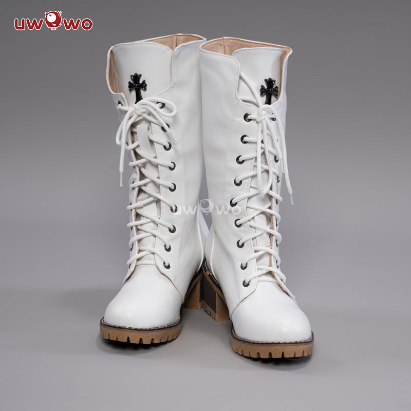 Uwowo Cosplay Shoes Tsuyuri Kanawo Costume Shoes White Boots