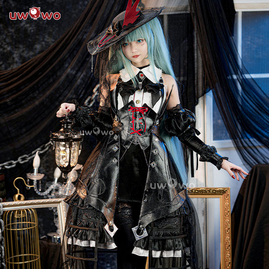 Uwowo Fanarts Gothic Witch V singer Halloween Cosplay Costume