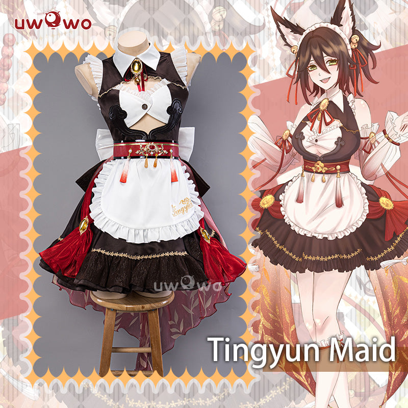 【In Stock】Uwowo Honkai Star Rail Fanart Tingyun Maid Fox Cosplay Costume