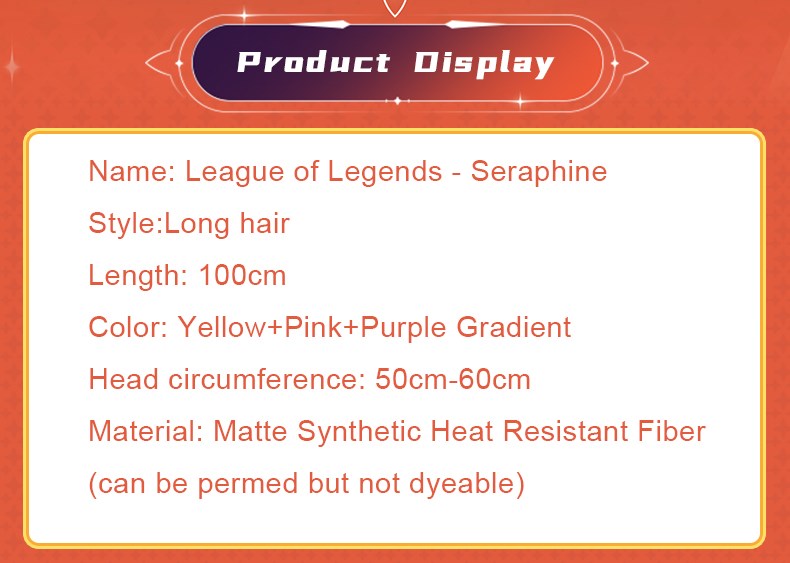 【Pre-sale】Uwowo League of Legends/LOL: Star SG Guardian Seraphine Wig Long Hair