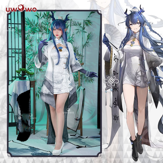 [Last Batch]【In Stock】Uwowo Game Arknights Ling Qipao Chinese Dress  Cheongsam Cosplay Costumes