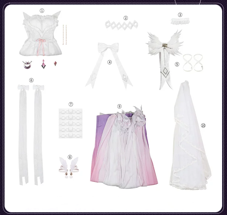 Uwowo Collab Series:Genshin Impact Columbina 'Damselette' Genshin Fes 2026 Cosplay Costume XS-3XL