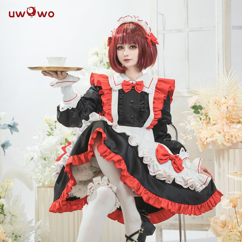 [Last Batch]【In Stock】Uwowo Anime Oshi no Ko Cosplay Arima Kana Hoshino Ai Maid Cosplay Costume Lolita Dress
