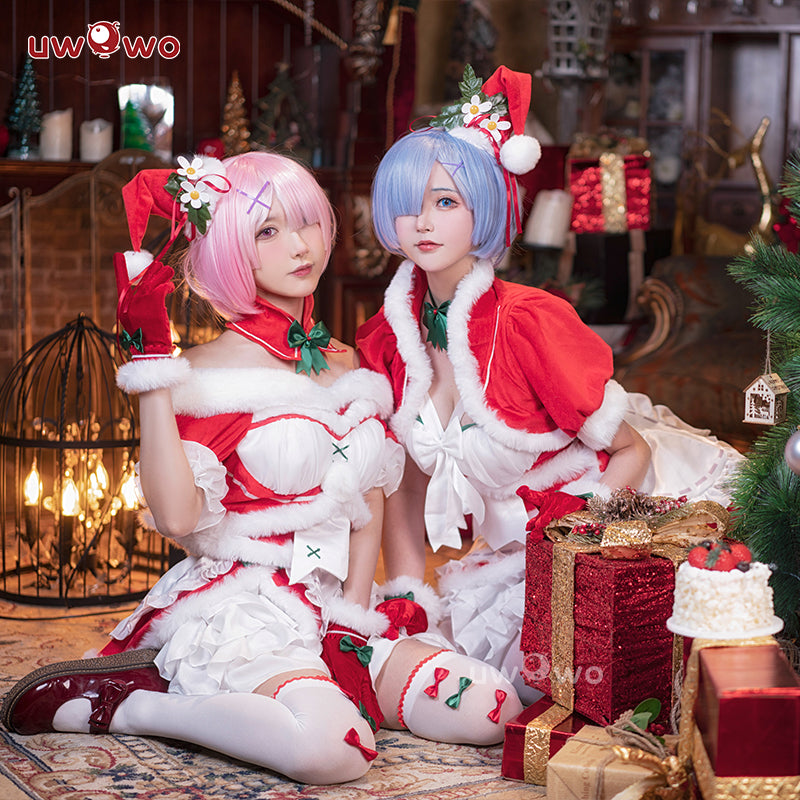 【Limit In Stock】Uwowo Game Re: Zero Lost in Memories Ram Christmas Ver. Cosplay Costume