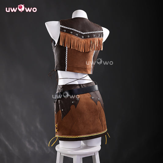 Uwowo Collab Series: Game Tifa Lockhart Cowgirl Final Fantasy 7 FF7 Remake Cosplay Costume S-3XL