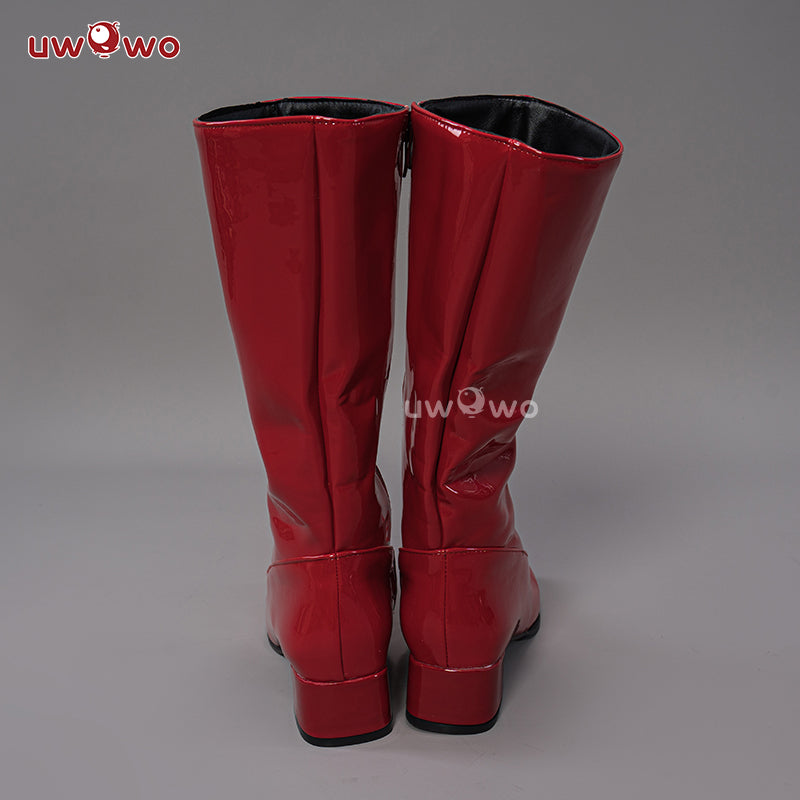 Uwowo V singer Christmas 2023 Cosplay Shoes Red Boots