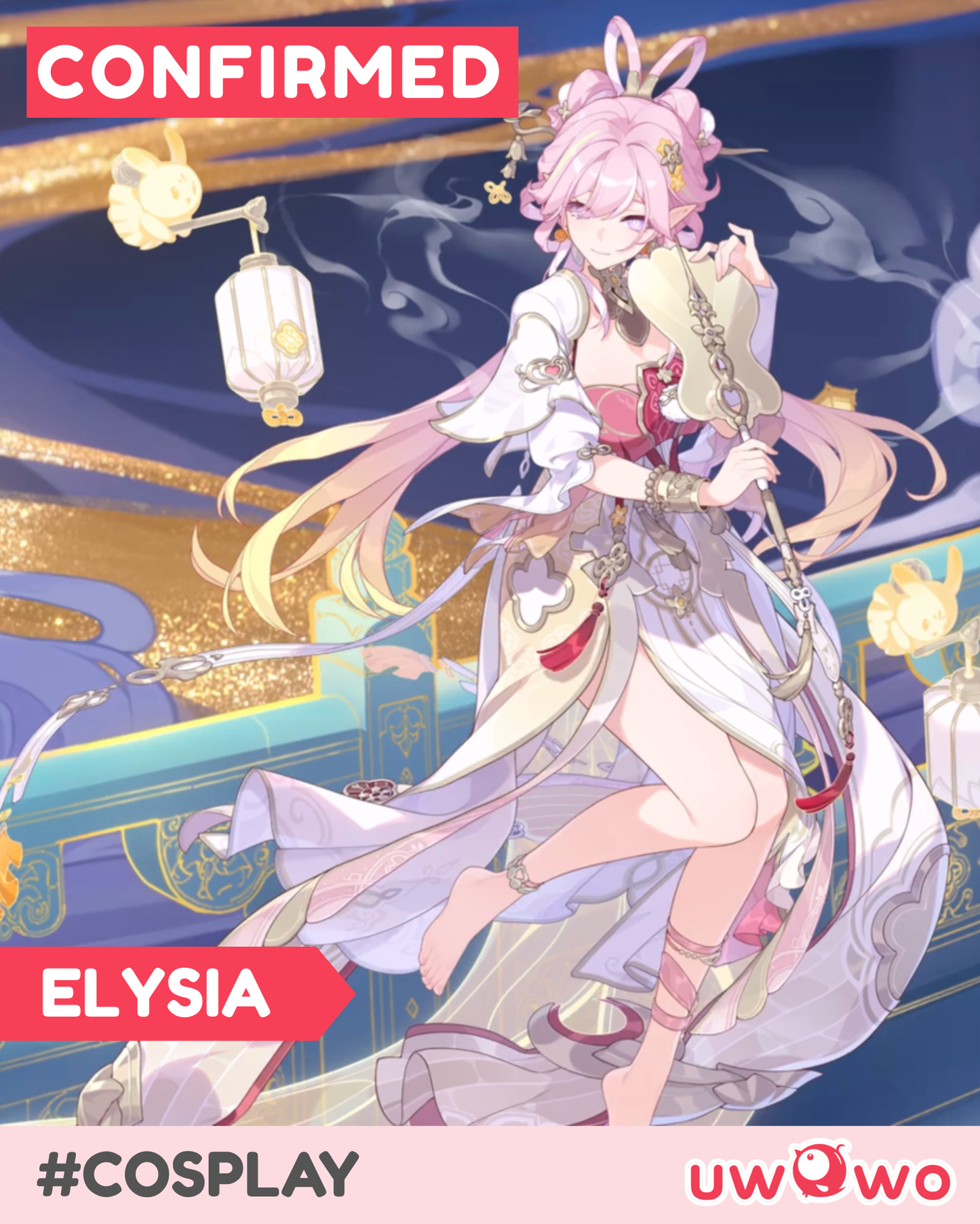 CONFIRMED Uwowo Game Honkai Impact 3: Elysia Hi ♪ Love Elf ♡ New Skin Cosplay Costume