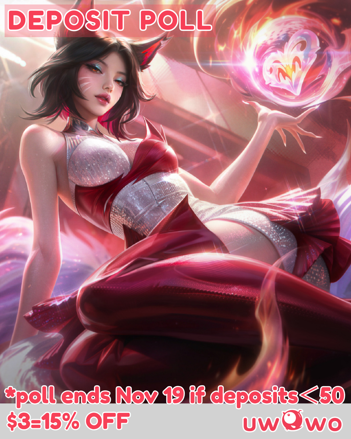 Uwowo Deposit Poll -Ahri Heatbringer WR Kpop 2026 Cosplay Costume