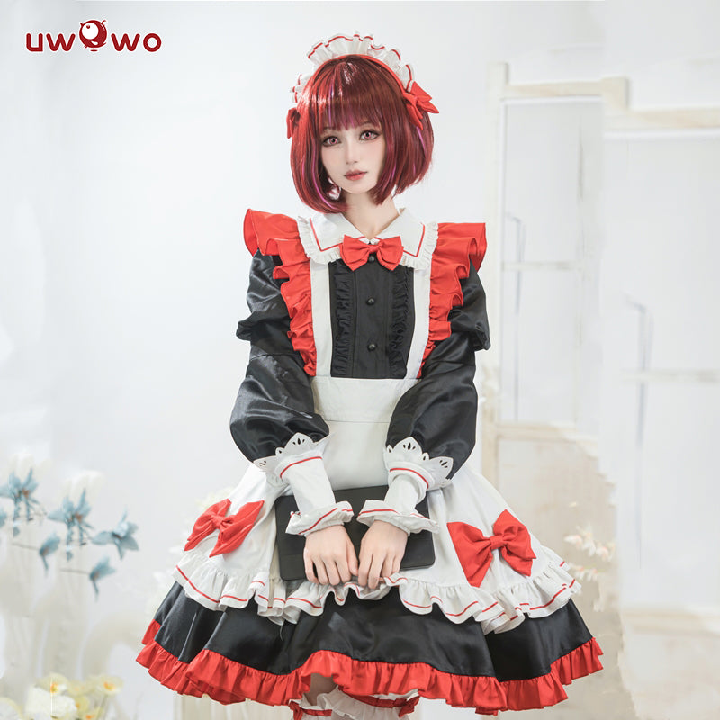 [Last Batch]【In Stock】Uwowo Anime Oshi no Ko Cosplay Arima Kana Hoshino Ai Maid Cosplay Costume Lolita Dress