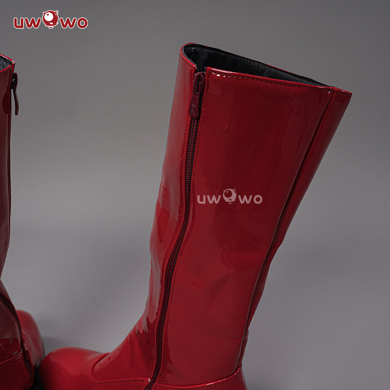 Uwowo V singer Christmas 2023 Cosplay Shoes Red Boots