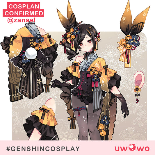 Uwowo Deposit Poll - Exclusive Genshin Impact Fanart Chiori Bunny Suit Cosplay Costume