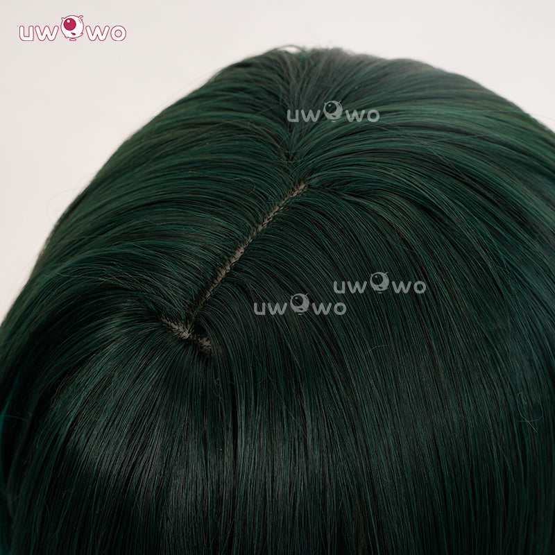 Uwowo Genshin Impact Nefer Cosplay Wig Middle Green Hair