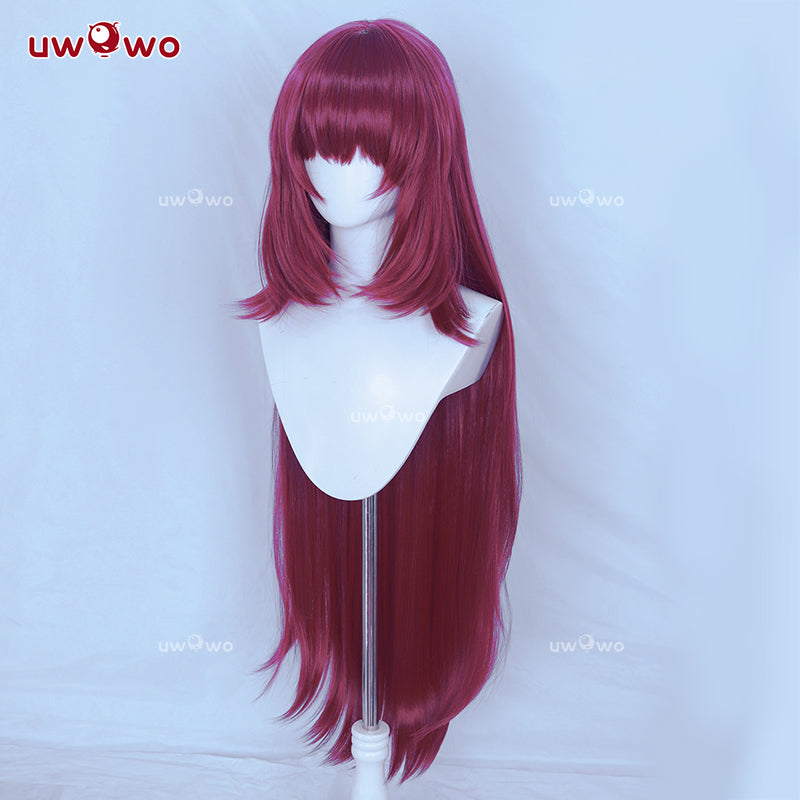 Uwowo Game Fate/Grand Order Assassin Kama Stage 2 Cosplay Wig Long Wine Hair