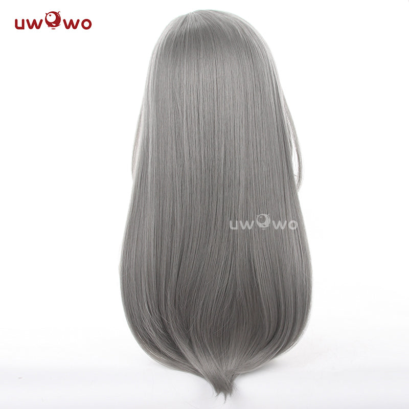 Uwowo Honkai Star Rail Stelle Female Trailblazer HSR Cosplay Wig Gray Heat Resistant Women Long Hair