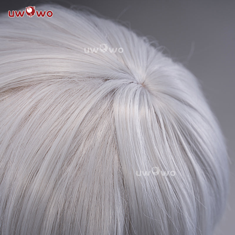 Uwowo Anime Bungou Stray Dogs Cosplay Wig Nikolai Gogol Cosplay Wig Silver Long Hair