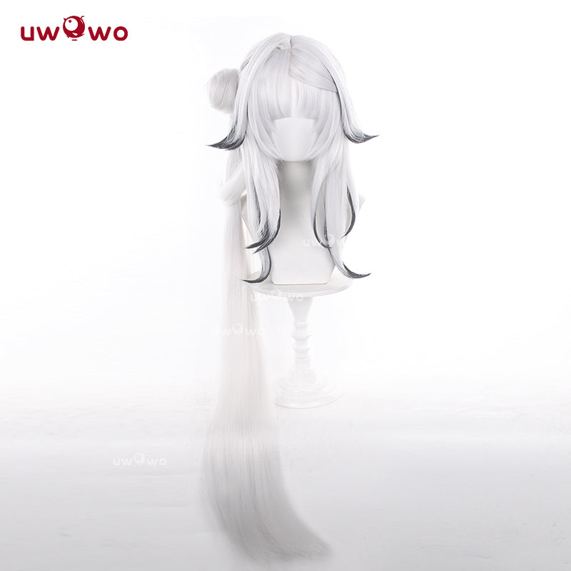 Uwowo Game Wuthering Waves WuWa Hsin Cosplay Wig Long Grey Hair