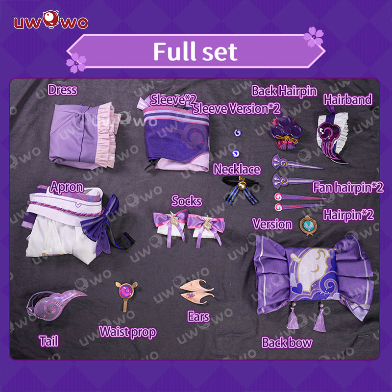 【13TH 00:00 FLASH SALE】Uwowo Genshin Impact Yumemizuki Mizuki Maid Cosplay Costume