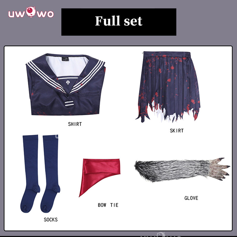 Uwowo Collab Series: Horror Game Fog Town Teen Girl Fox Form School Uniform Cosplay Costume XS-3XL