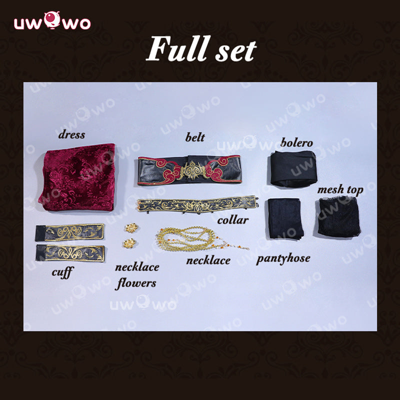 Uwowo Collab Series: Game 30 Anniversary Velvet Dress Cosplay Costume S-2XL