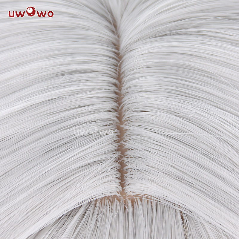 Uwowo Game Zenless Zone Anby Demara Cosplay Wig Middle Silver Hair