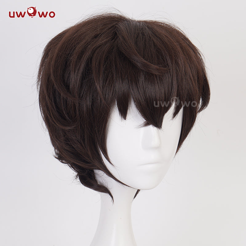 Uwowo Anime Bungou Stray Dogs Cosplay Wig Dazai Osamu Wig Brown Short Hair