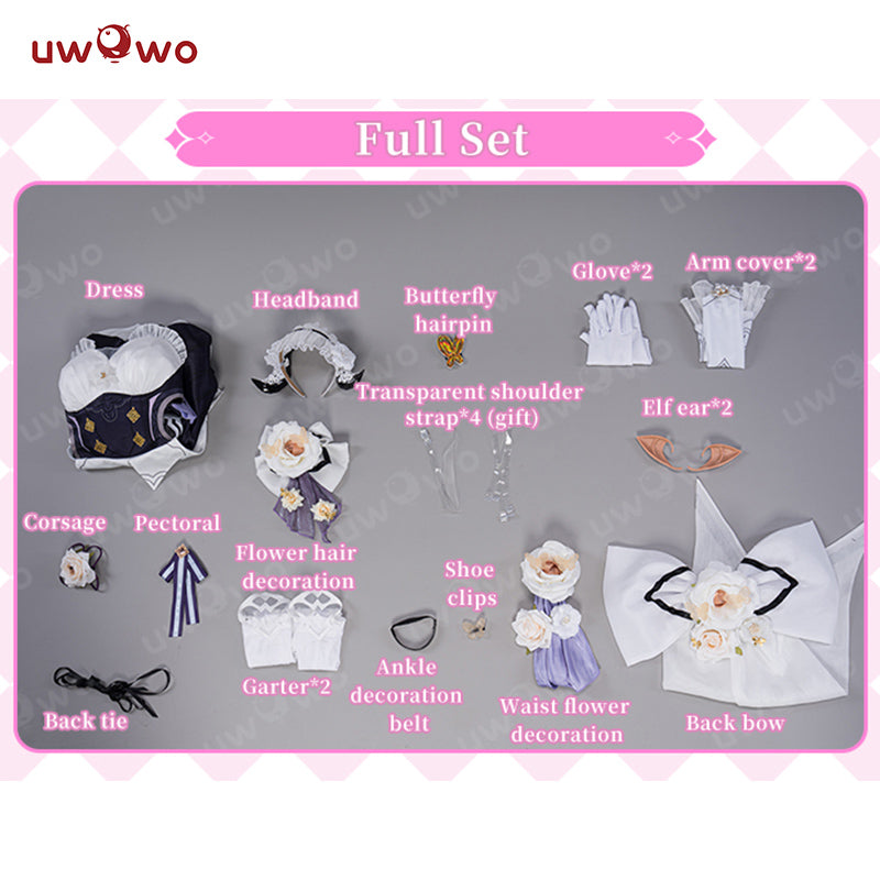 S-3XL Uwowo Honkai Impact 3rd: Elysia Maid Miss Pink Elf Dress Cosplay Costumes
