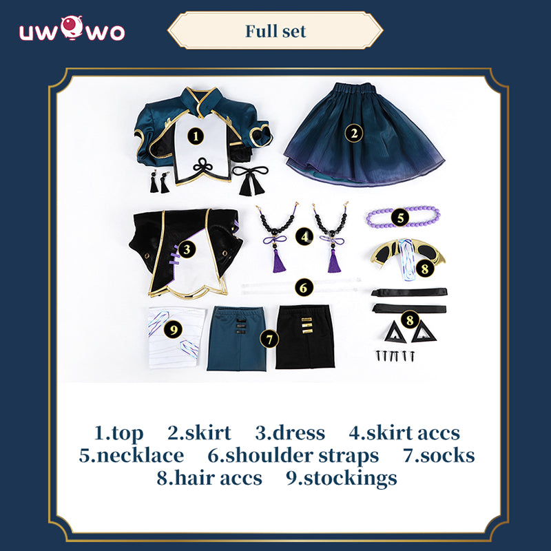Uwowo Collab Series: Virtual Singer Twin-Tail Jiangshi Figure ver. Halloween Cosplay Costume XS-2XL