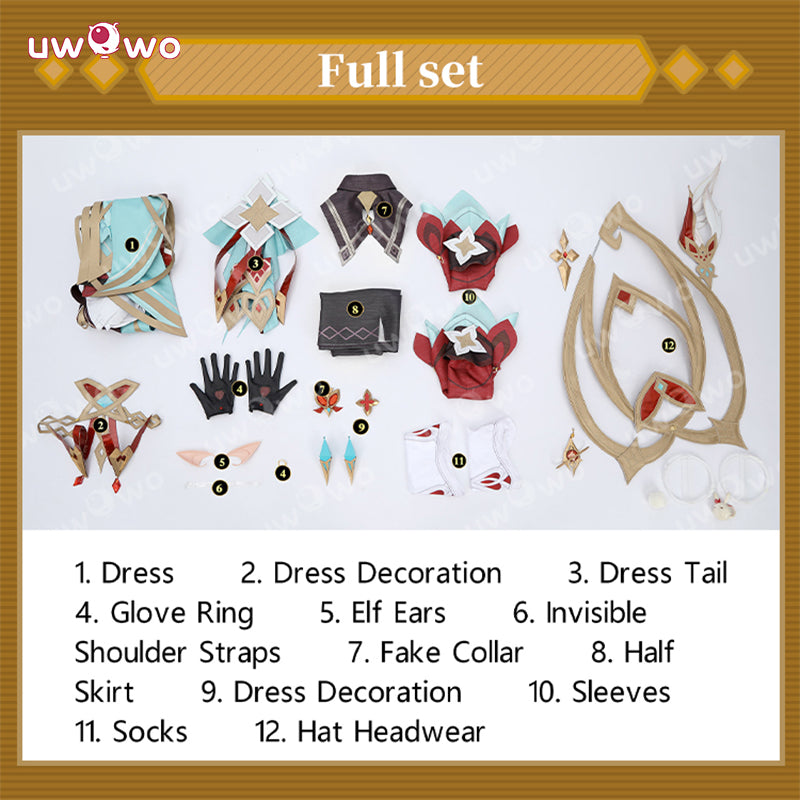 Uwowo Collab Series: Genshin Impact Alice Hexenzirkel Witch Klee's Mother Cosplay Costume XS-2XL