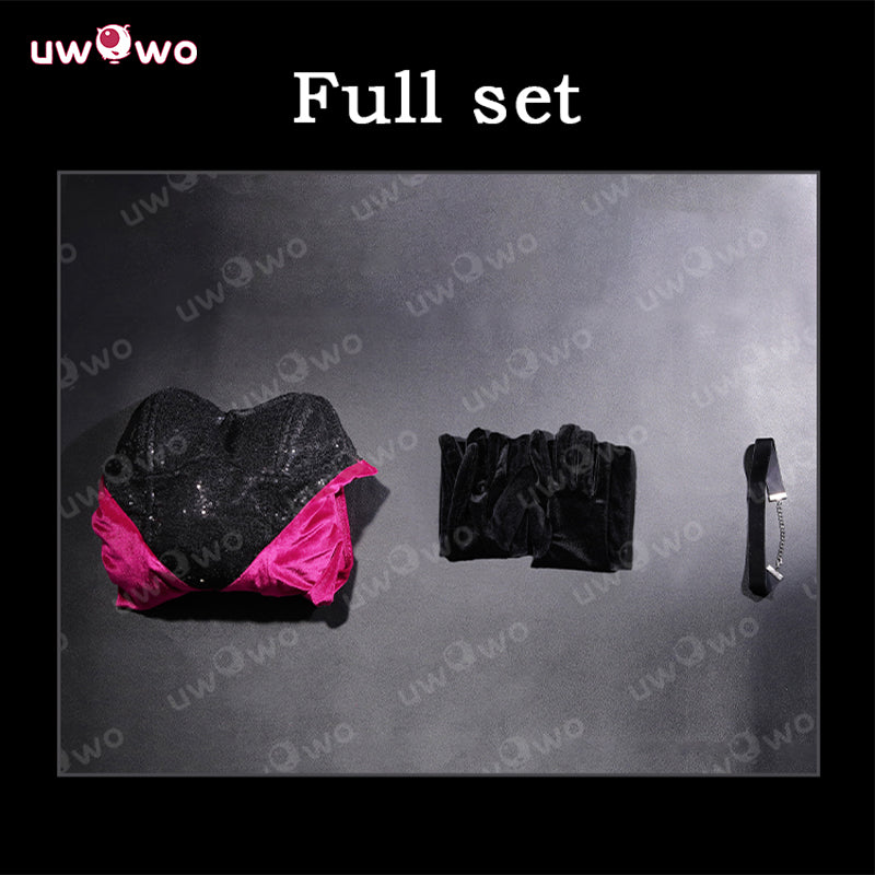 Uwowo Collab Series: Angel Dust Hazbin Hotel Season 2 Dress Velvet Gown Cosplay Costume XS-3XL