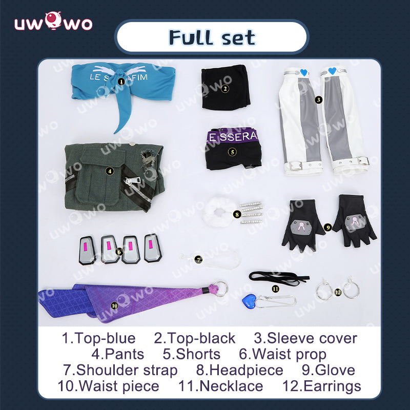 Uwowo Collab Series: Game Overwatch 2 x LE SSERAFIM Fearless DVA Cosplay Costume XS-XXL