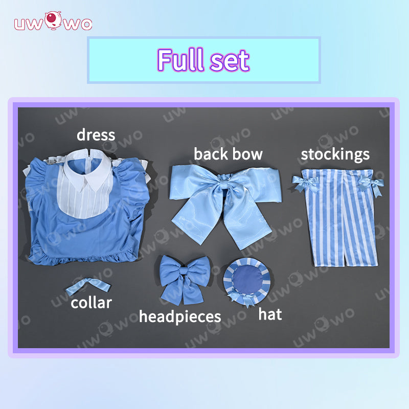 Uwowo Collab Series: Panty & Stocking with Garterbelt Stocking Angel Blue Lolita Cosplay Costume XS-2XL