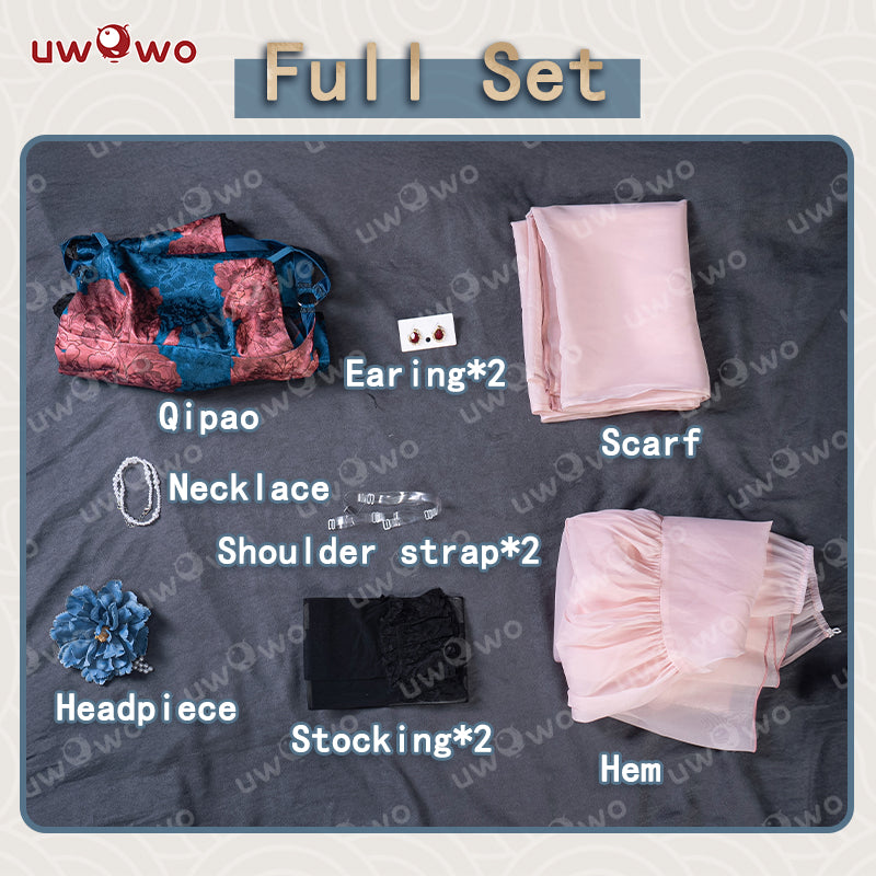 【In Stock】Uwowo Game Azur Lane Chien Wu Cheongsam Gown Boudoir Cosplay Costume