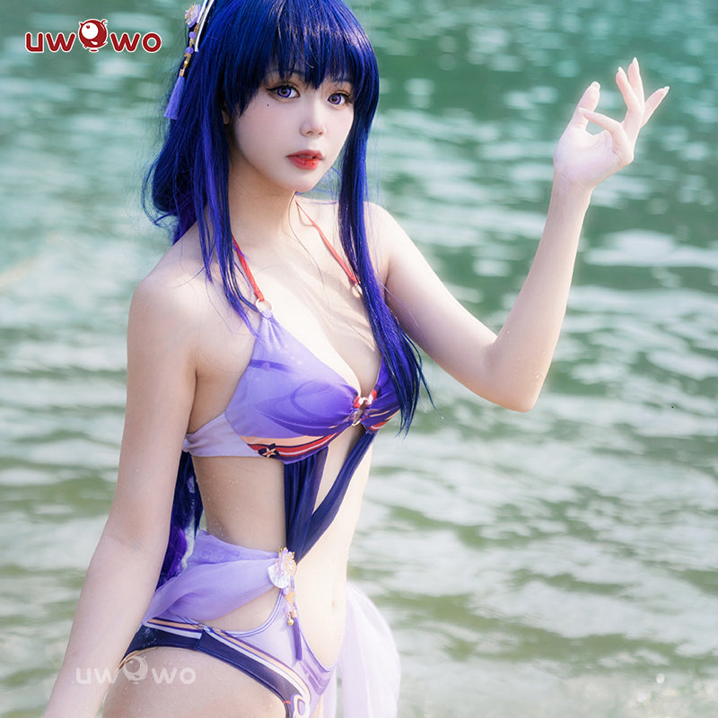 【In Stock】Exclusive Uwowo Genshin Impact Fanart Raiden Shogun Baal  Ei Swimsuit Cosplay Costume