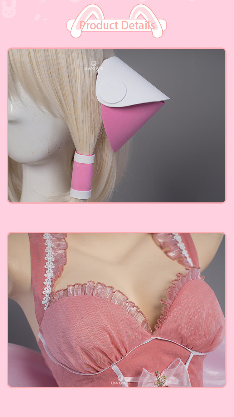 Uwowo Anime/Manga Chobits Chii Lolita Pink Bow Clamp Cosplay Costume - Uwowo Cosplay