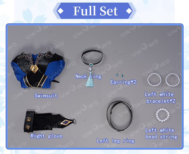 【Clearance】【In Stock】Exclusive Uwowo Genshin Impact Fanart Yelan Swimsuit Cosplay Costume