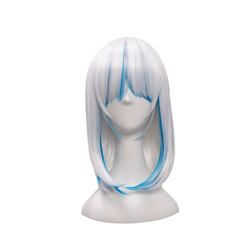 【Pre-sale】Uwowo Cosplay Gawr Gura Cosplay Wig Shark GAWRGURA 40cm White Blue Gradient Wig - Uwowo Cosplay