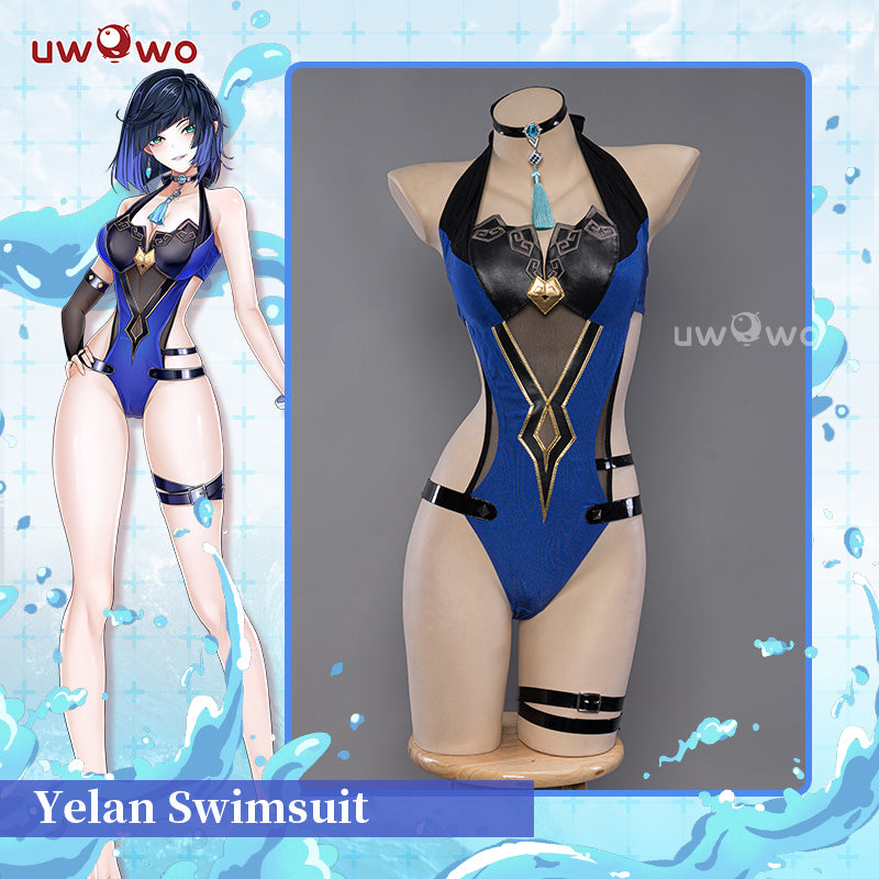 Exclusive Uwowo Genshin Impact Fanart Yelan Swimsuit Cosplay Costume