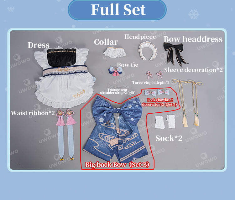 Uwowo Genshin Impact Fanart Ayaka Maid Dress Cosplay Costume - Uwowo Cosplay