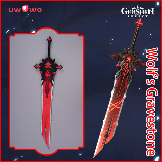 Uwowo Game Genshin Impact Diluc Weapons Wolf's Gravestone Cosplay Props Claymores Props - Uwowo Cosplay