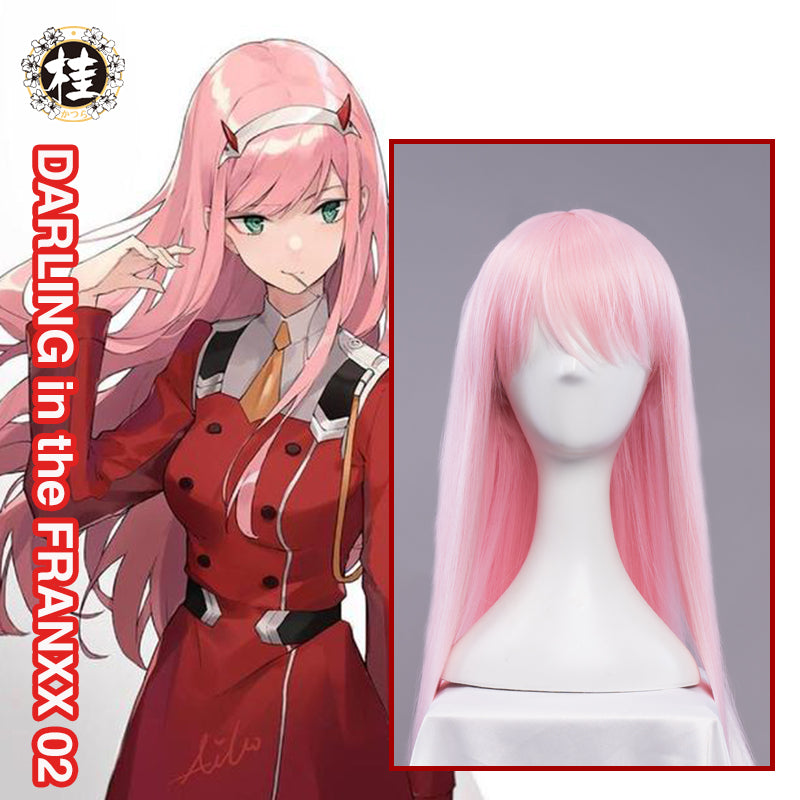 UWOWO Anime DARLING in the FRANXX Cosplay Wig Zero Two CODE:002 100cm – Uwowo Cosplay 002 anime