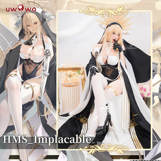 [Last Batch]【In Stock】Uwowo Game Azur Lane HMS Implacable Nun Sexy Dress Cosplay Cosutme