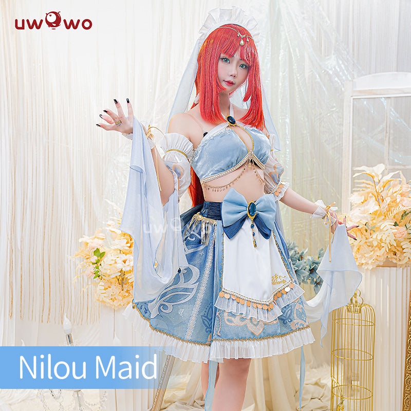 In Stock】Uwowo Game Genshin Impact Fanart Cosplay Nilou Maid Ver