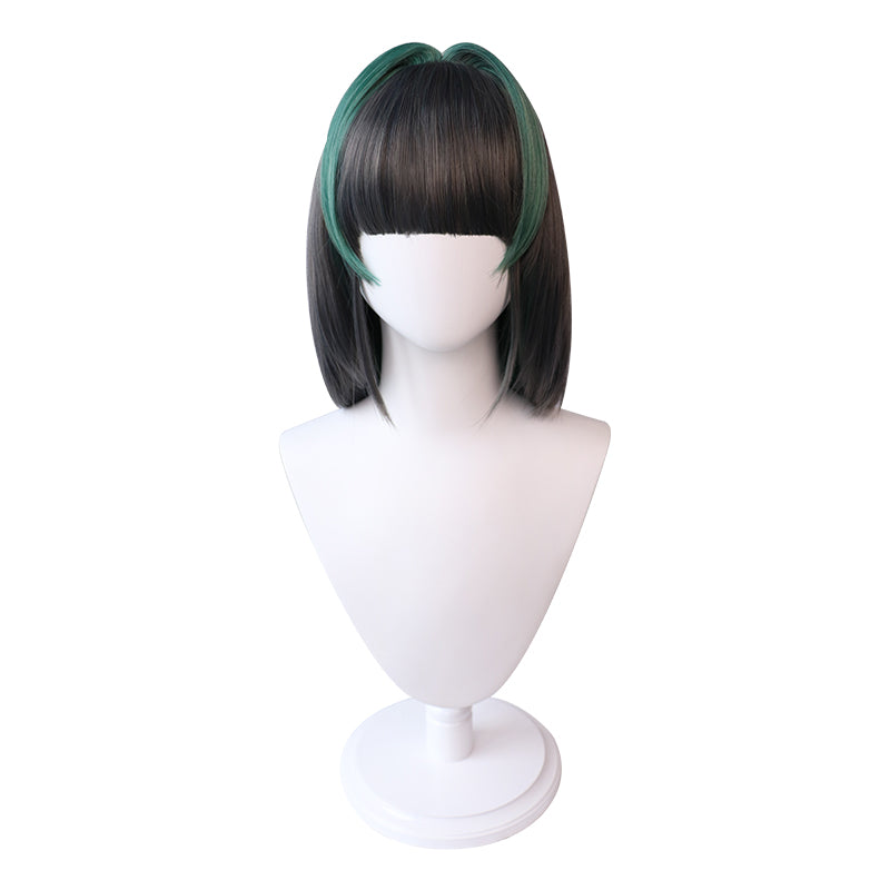 Uwowo Game Azur Lane Royal Navy HMS Cheshire Cosplay Wig 35CM Gray and Green Wig - Uwowo Cosplay