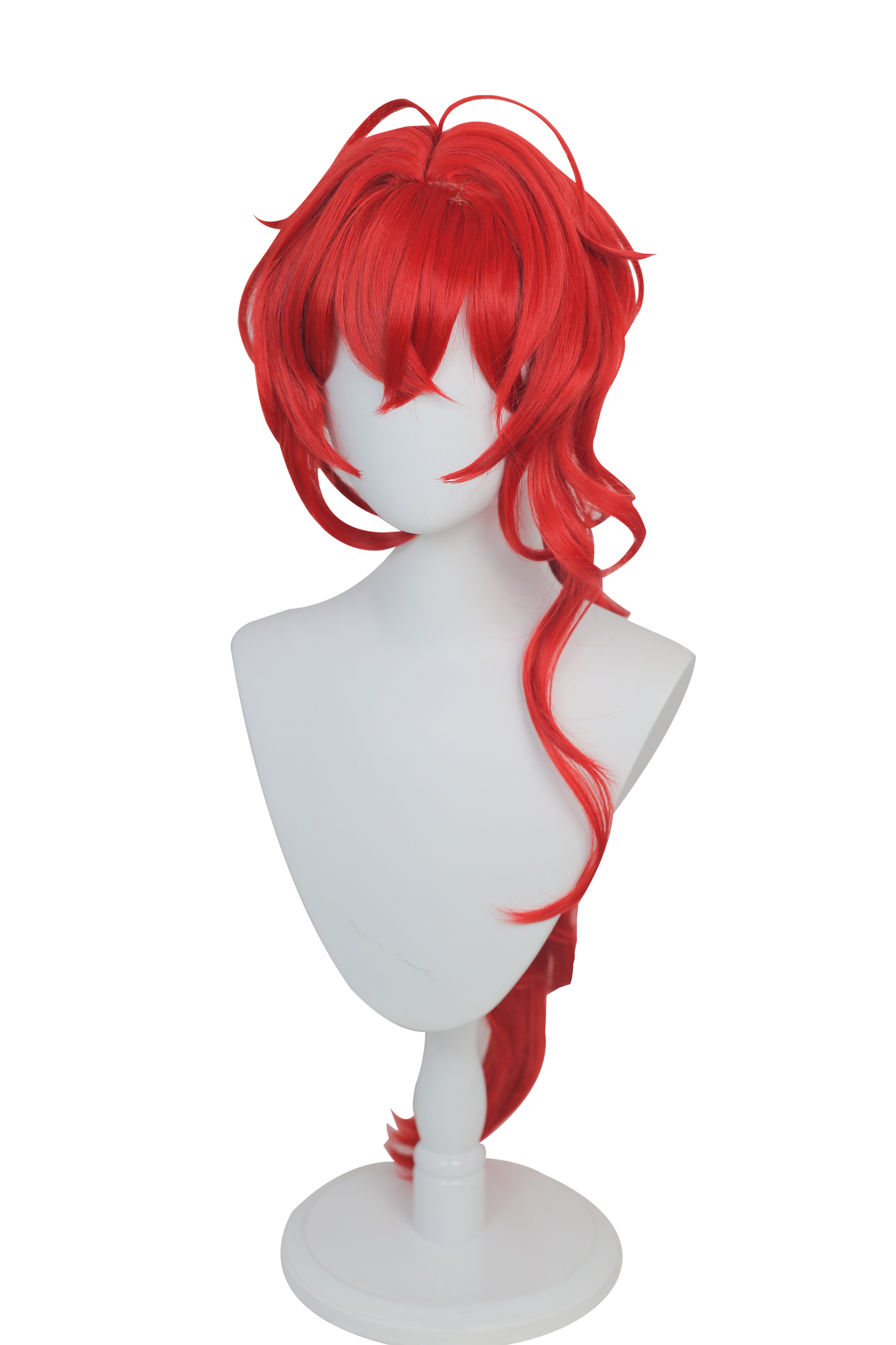 Uwowo Game Genshin Impact Diluc The Dark Side of Dawn Cosplay Wig 80cm Red Long Hair - Uwowo Cosplay