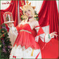 【In Stock】Uwowo Genshin Impact Fanart Traveler Lumine Christmas Holiday Cosplay Costume - Uwowo Cosplay