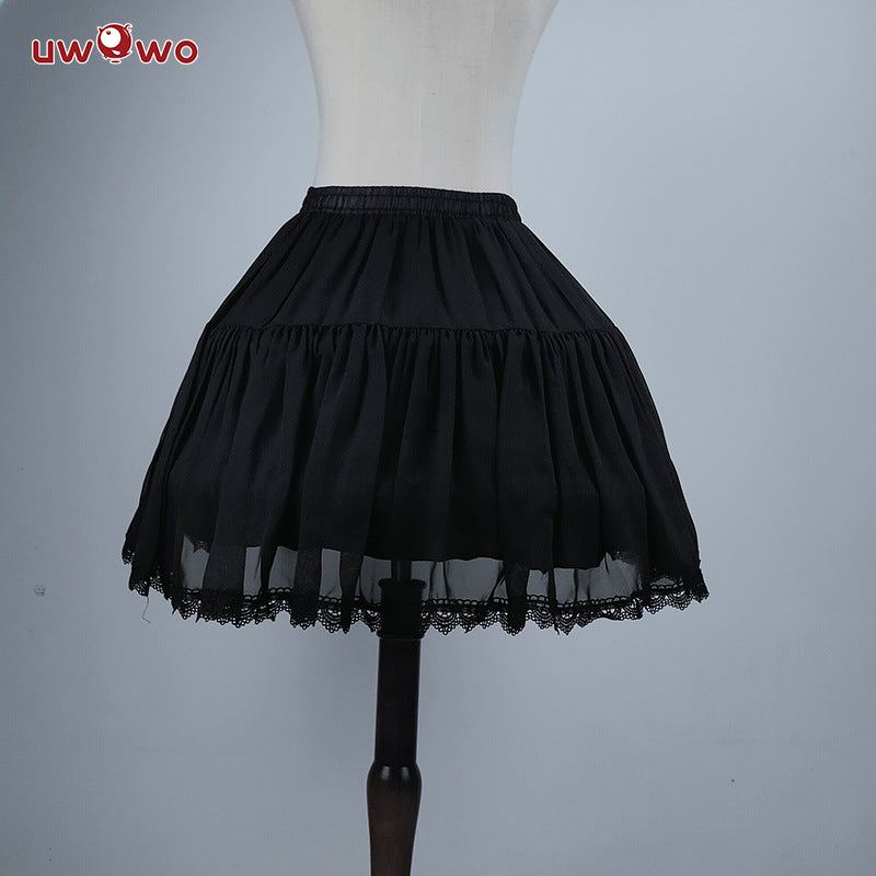 Uwowo Universal Black White Petticoat Crinolines Genshin Impanct Maid Ver. Best Match Petticoat Adjustable Bustle Pannier - Uwowo Cosplay