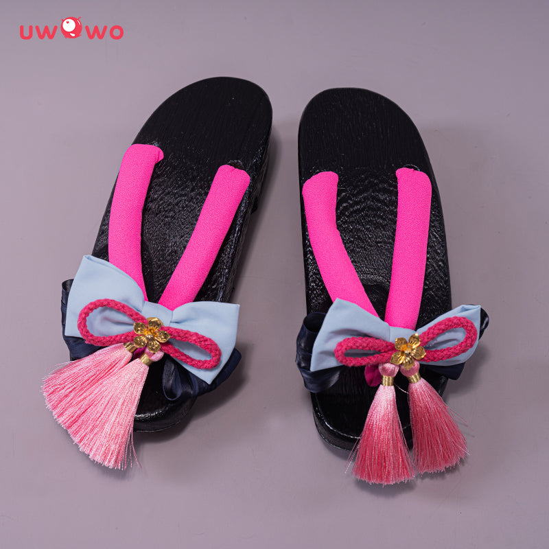 【In Stock】Uwowo Game Genshin Impact Kamisato Ayaka Frostflake Heron Cosplay Shoes - Uwowo Cosplay